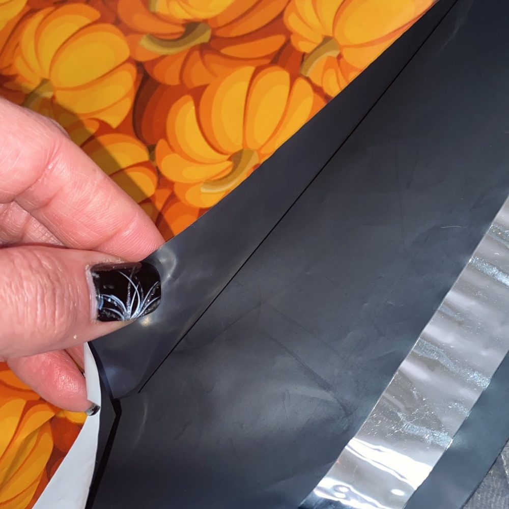 Pumpkin Designer Printed Poly Mailers Shipping Envelopes Bags 10x13 (25 Pack) - Picture 7 of 8